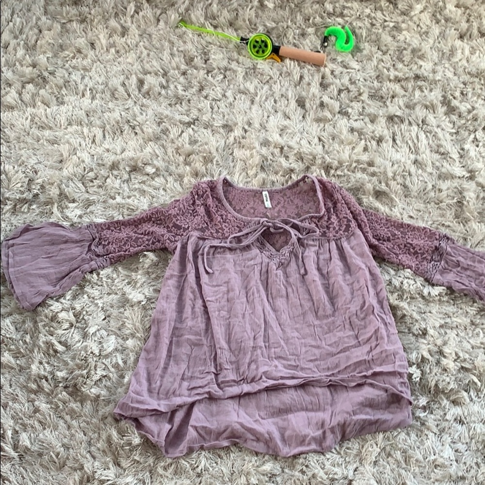 Purple lace top